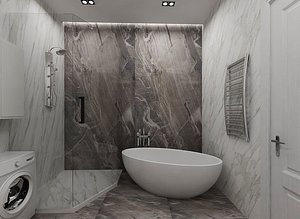 3D modern bathroom