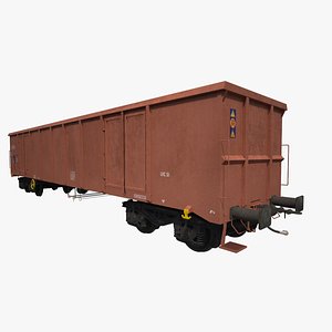 open-top box railcar eanos 3d model