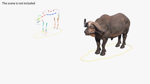 ケープバッファローアフリカスイギュウリグ3Dモデル ケープバッファローアフリカスイギュウリグ3Dモデル