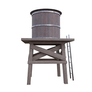 Rustic Water Tower model