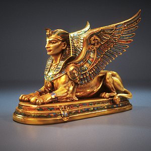 Gold  Sphinx  ancient egyptian sculptures