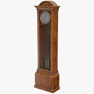 3D model GrandfatherClock 01 a