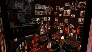 3D Magnificent Opulent Elite Living Room 2 Storeys