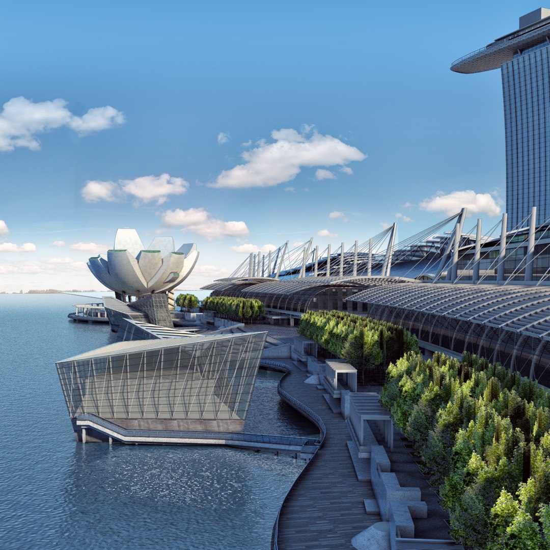 3D Model Marina Bay Sands Mbs - TurboSquid 1162925