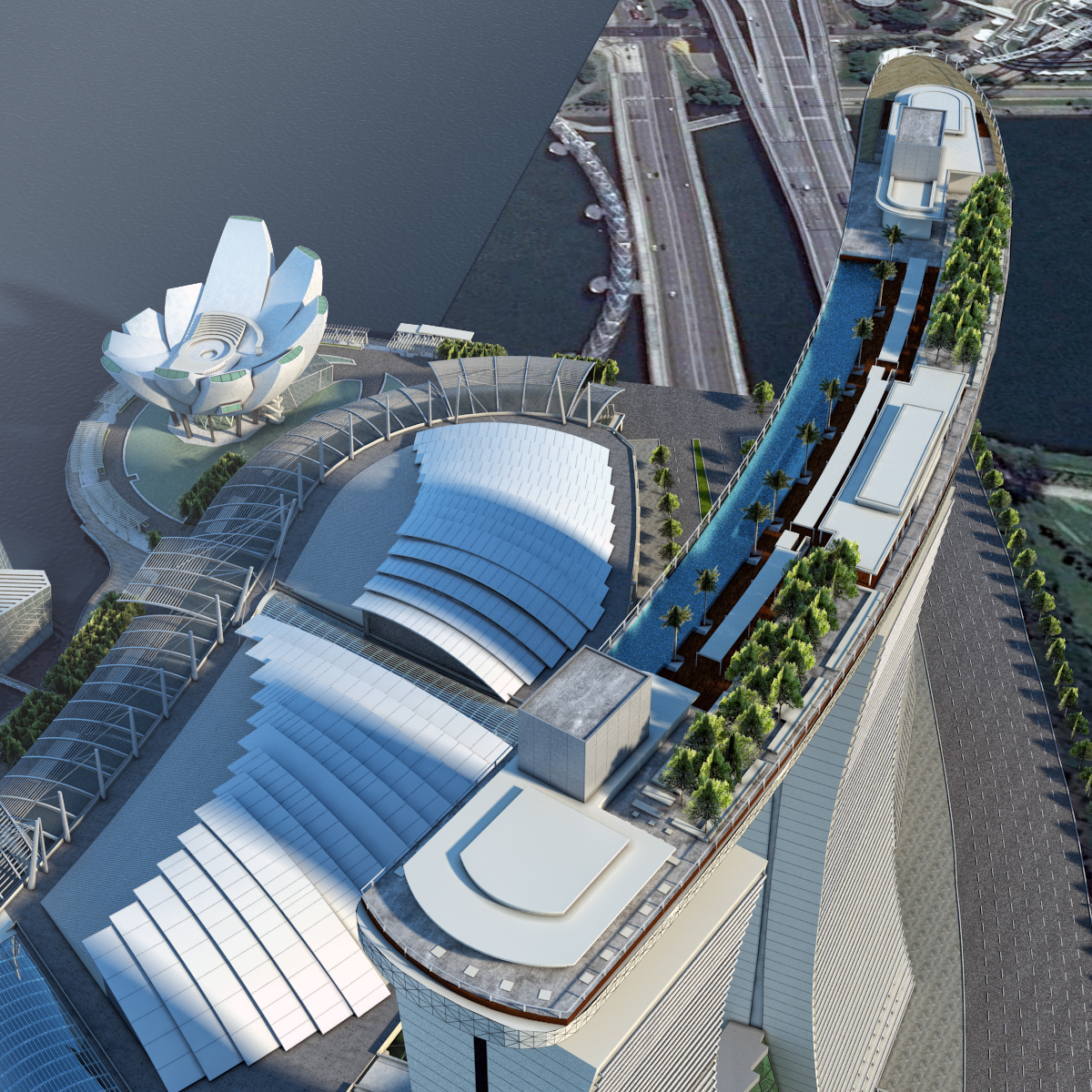 3D model marina bay sands mbs - TurboSquid 1162925