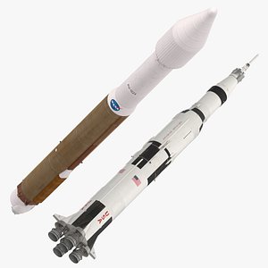 3D 2 rockets - saturn v