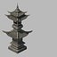 3D brothel - stone tower model