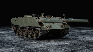 3D Tank Versuchstrager VT1-2 Leopard 3 game-ready low-poly model
