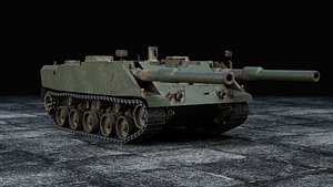 Tank Versuchstrager VT1-2 Leopard 3 game-ready low-poly