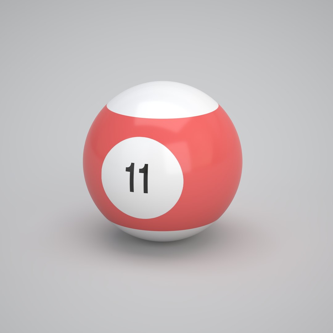 modelo 3d Bola de billar número 11 - TurboSquid 2397296