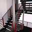 Fire escape metal stairs