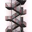 Fire escape metal stairs
