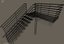 Fire escape metal stairs