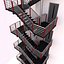 Fire escape metal stairs