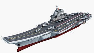 China Aircraft Carrier CV17 with shipboard aircraft