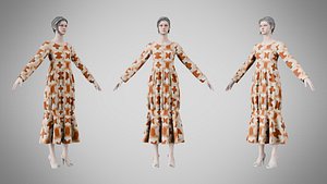 Dress 25 Warm Geometric Organic 3D