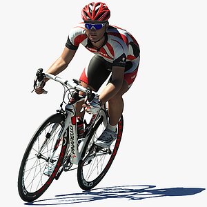 Cycler On Bike