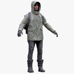 Man - Winter Outfit 3D model