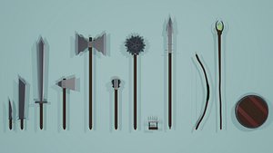 3D dagger weapon