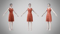 Dress 36 Crimson Mandala Brocade