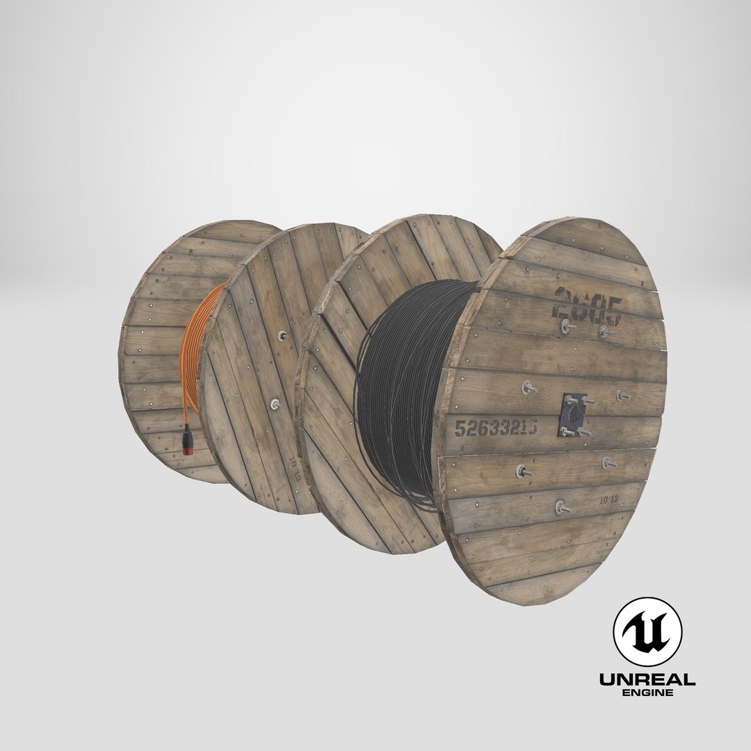 cable reels gameready lods 3D model https://p.turbosquid.com/ts-thumb/6W/wbHEQM/LEoAN6oe/stemcell_unreal_render/png/1609506250/1920x1080/fit_q87/8d63c661a03fc269a1b2dd241f6e55cc93bf87ad/stemcell_unreal_render.jpg