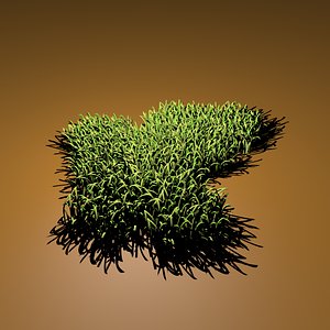 3D grass lawn plant model