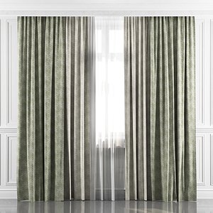 3D model curtain set 17