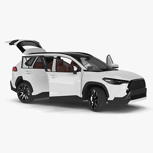 Vehicle Crossover Generic White Color Rigged