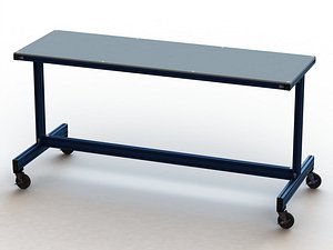 3D Aluminum Fixed Top Mobile Table