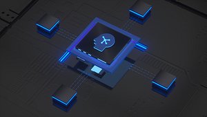 3D Model C4D Octane CPU Chip Core Capacitance Scifi Circuit Board 10 ...