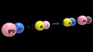 3D Pb NO3  2 KI - 2KNO3  PbI2
