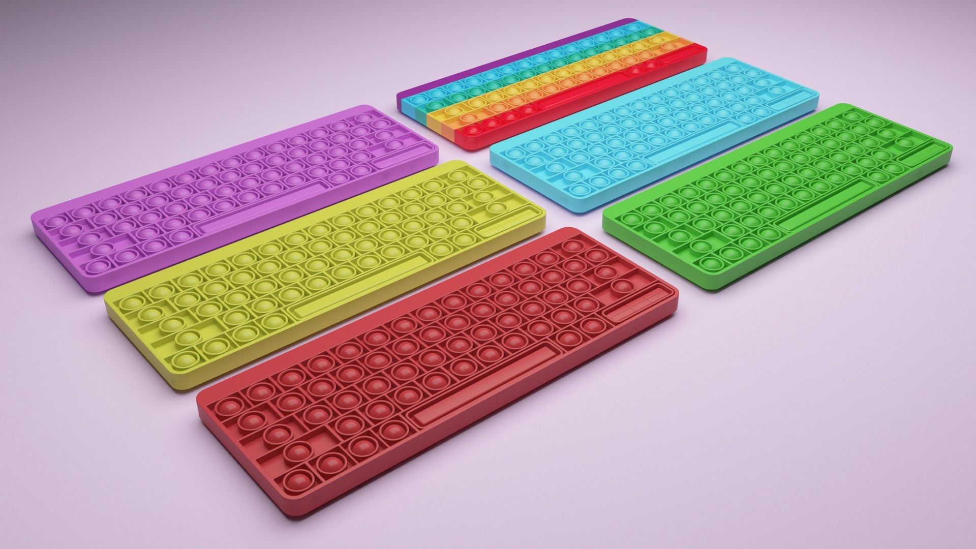 Keyboard Pop It Fidget Toys Set 3D model - TurboSquid 1769736