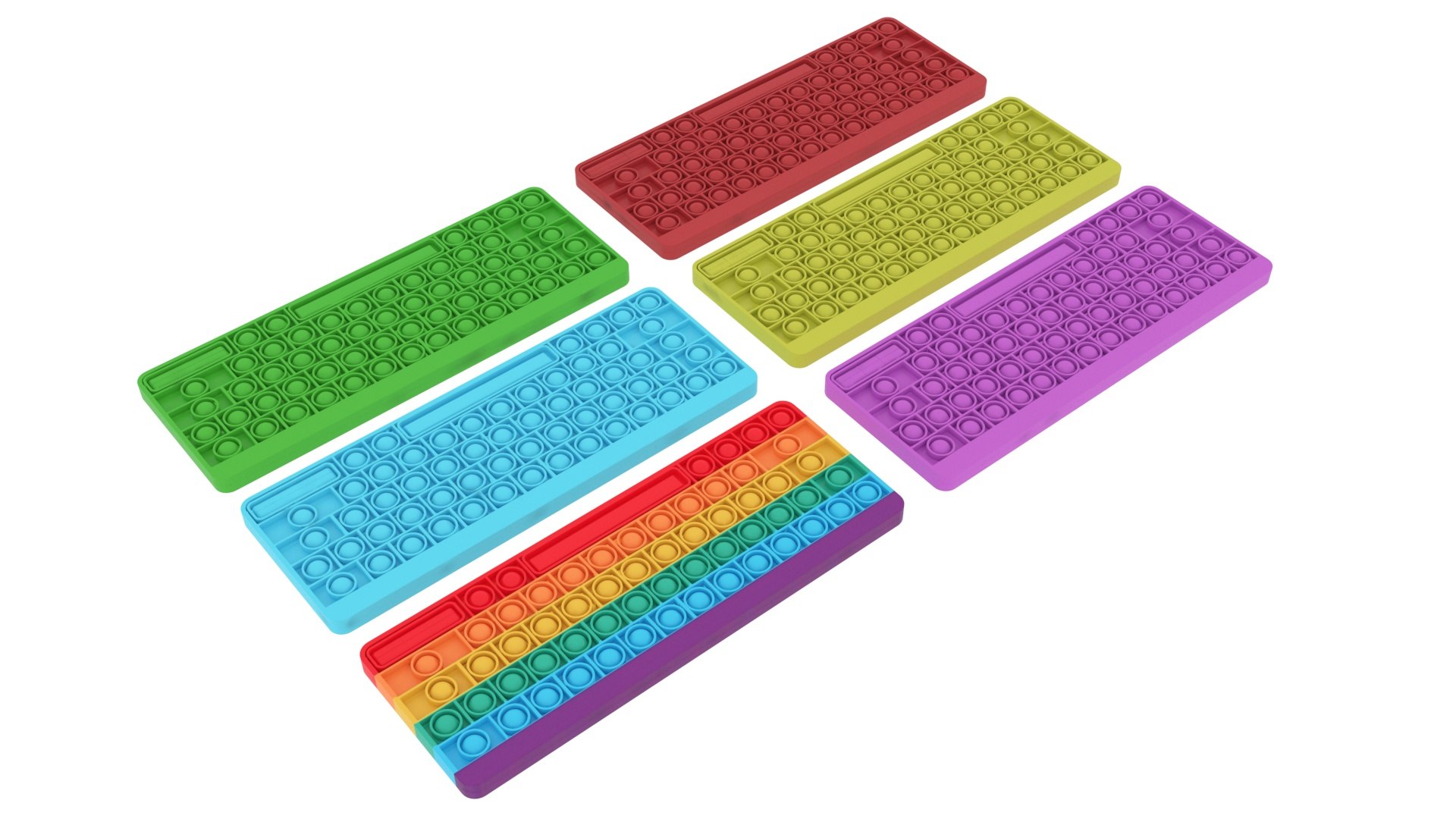Keyboard Pop It Fidget Toys Set 3D Model - TurboSquid 1769736