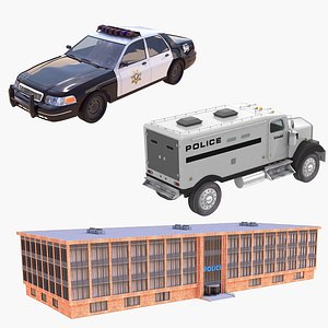 3D model police car building