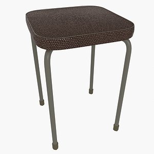 leather stool 3d model