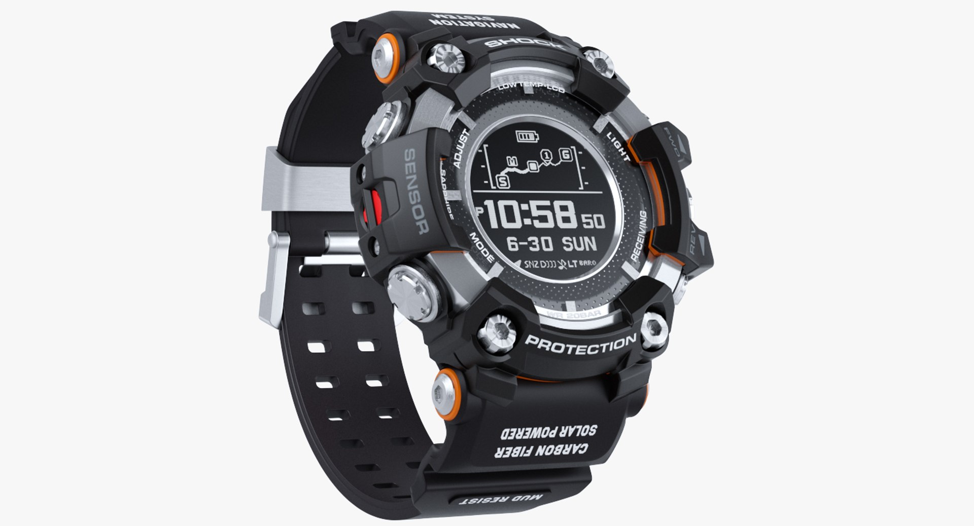 Sports Watch Shock Resistant 3D model preview