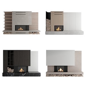 Modern Fireplace set 14