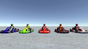 Low Poly Karts With Player Pack 2