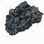 Realistic Stone Debris Asphalt Piece Carvão Preto