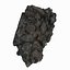 Realistic Stone Debris Asphalt Piece Carvão Preto