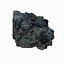 Realistic Stone Debris Asphalt Piece Carvão Preto