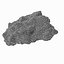 Realistic Stone Debris Asphalt Piece Carvão Preto