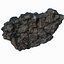 Realistic Stone Debris Asphalt Piece Carvão Preto