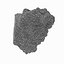 Realistic Stone Debris Asphalt Piece Carvão Preto
