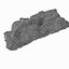 Realistic Stone Debris Asphalt Piece Carvão Preto