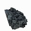 Realistic Stone Debris Asphalt Piece Carvão Preto
