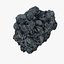 Realistic Stone Debris Asphalt Piece Carvão Preto