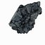 Realistic Stone Debris Asphalt Piece Carvão Preto