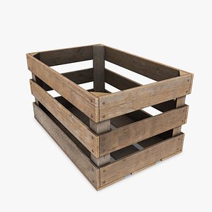 3d model wooden crate