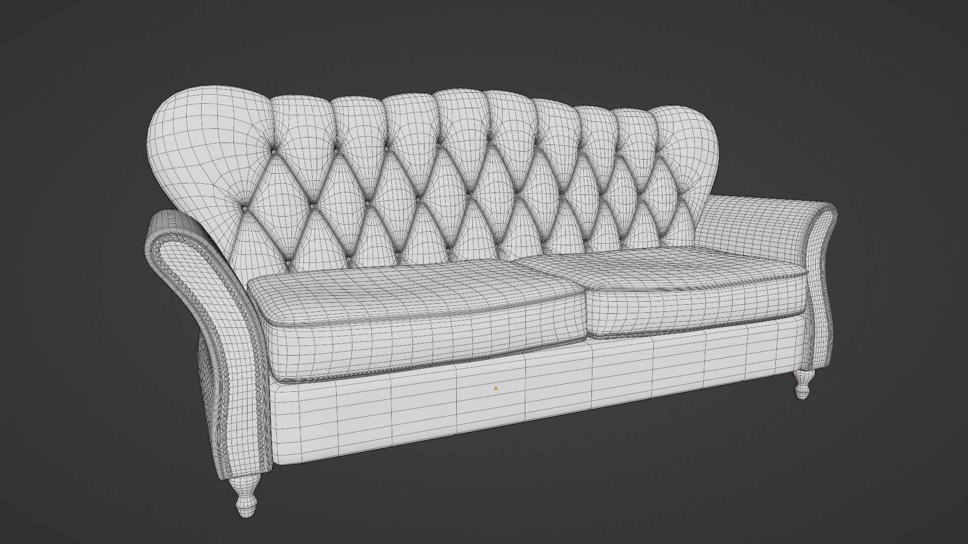 Chesterfield Sofa 6 Set 3d Model Turbosquid 1987614 